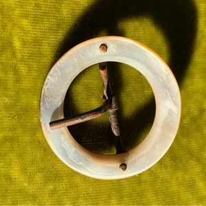 Antique Mother of Pearl Round Buckle